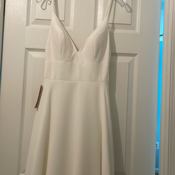 BHLDN Dresses & Skirts - BHLDN Cream Spaghetti Strap Wedding Dress